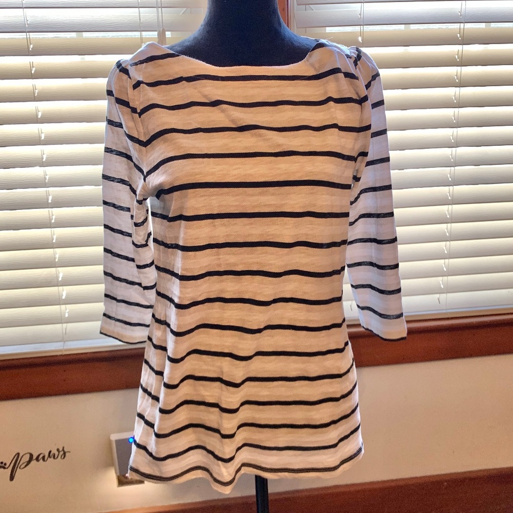 "LOFT" striped shirt, M?, with boat neck  style